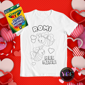 Valentine's Coloring T Shirts