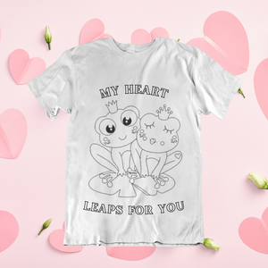 Valentine's Coloring T Shirts